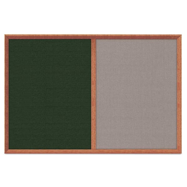Enclosed Corkboard, 1 Door, 48"x36", 4" Fra, UV3423-SATIN-RUBBER